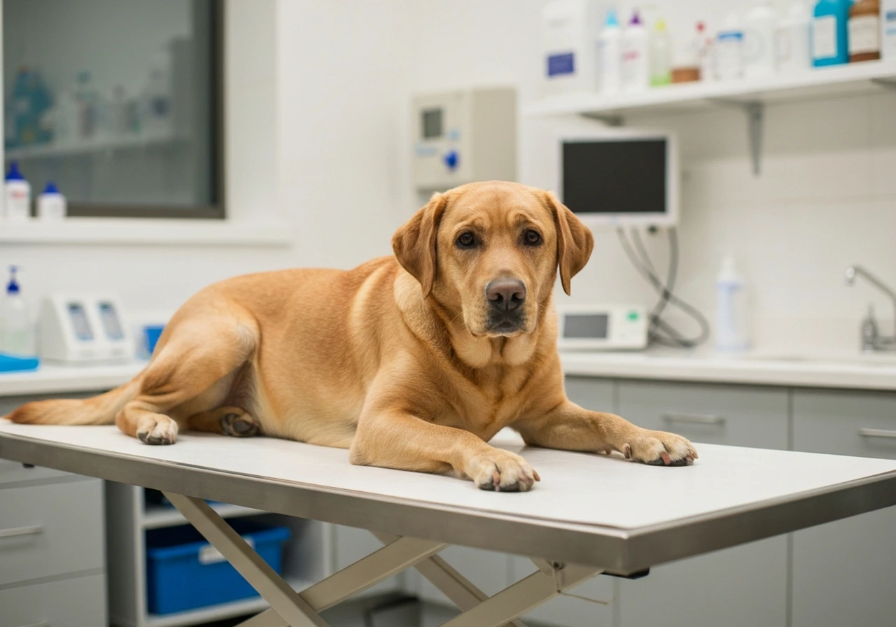 Labrador Retriever in a family setting