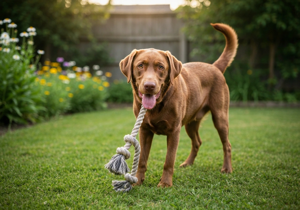 Labrador Retriever during daily activity